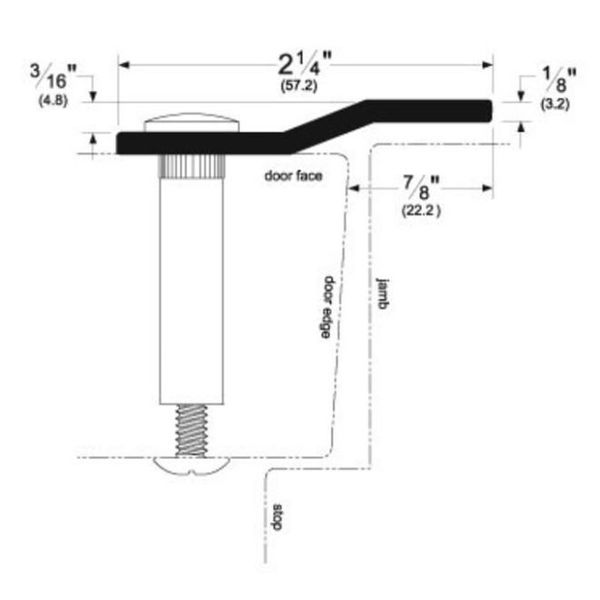 Pemko 3572SP80 80" Offset Security Bar Galvanized Steel 3572SP80